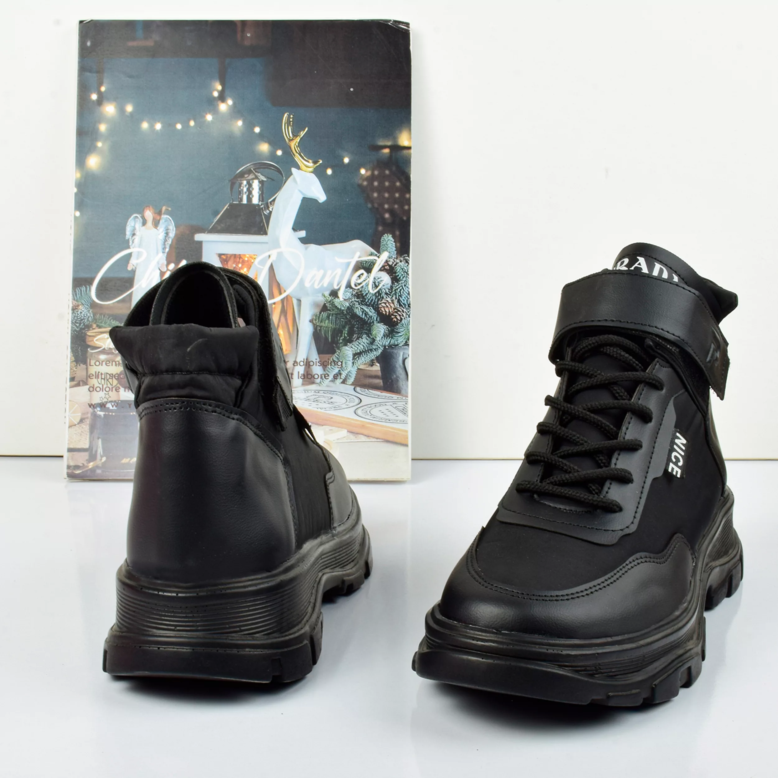 نیم بوت زنانه مدل شمعی چسبی BK.4074