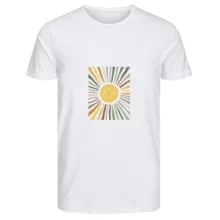 تی‌شرت آستین کوتاه زنانه طرح خورشید رنگ سفید