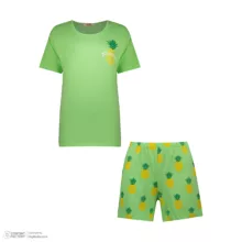 ست تی شرت و شلوارک زنانه مادر مدل Pina رنگ سبز