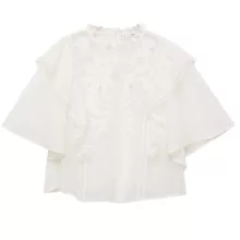 بلوز آستین کوتاه زنانه مانگو مدل 77084022