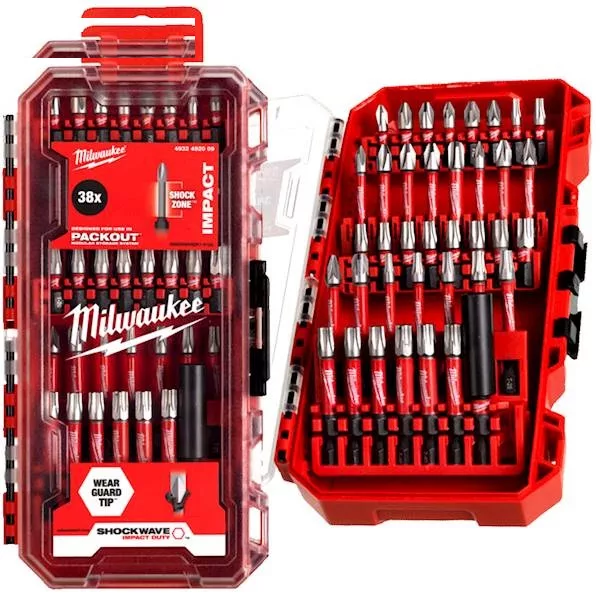 سری پیچ گوشتی میلواکی مدل SHOCKWAVE بسته 38 عددی