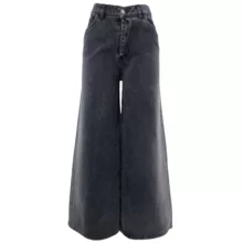 شلوار جین بگ زنانه کد 20118 رنگ زغالی