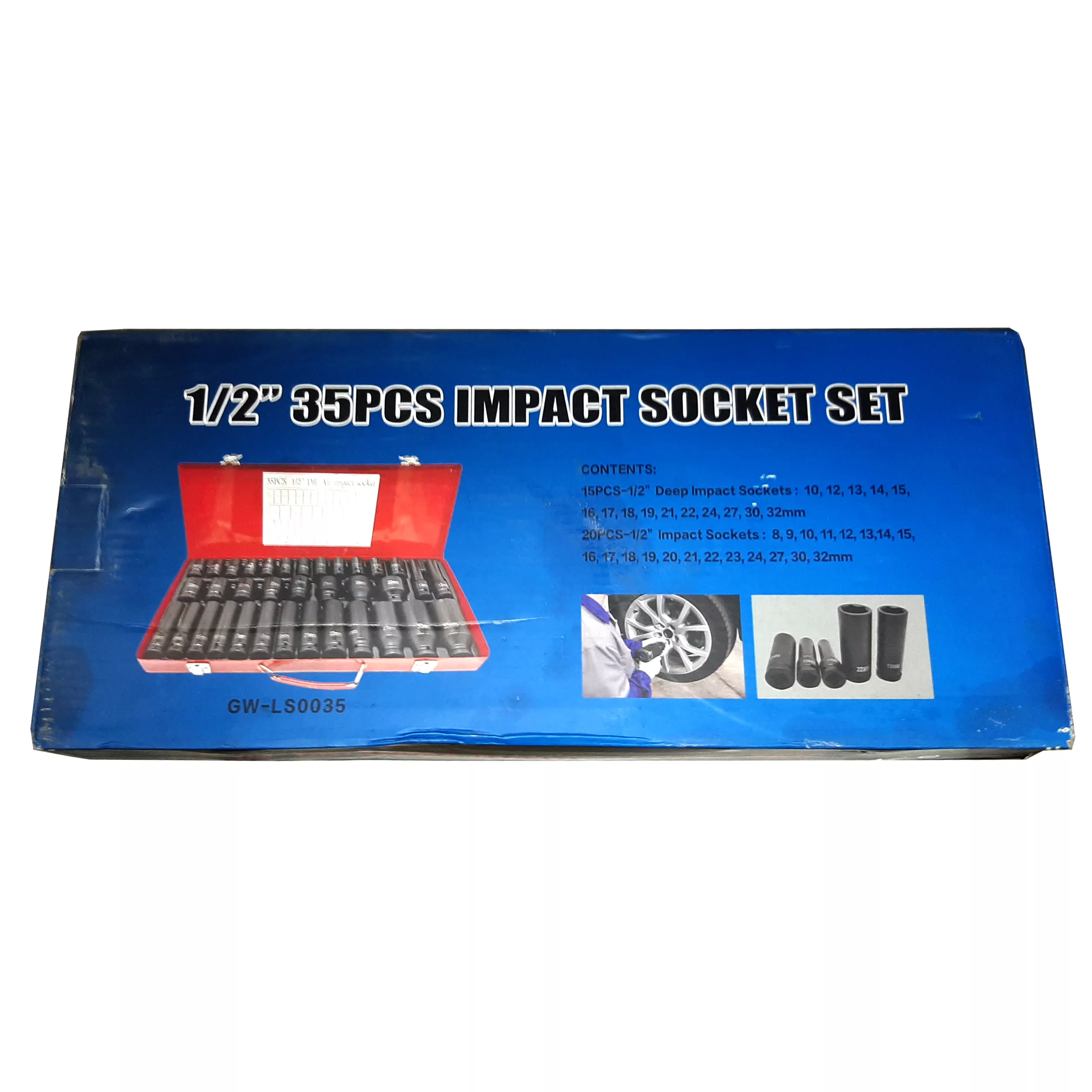آچار و سری بکس مدل GW-LS0035 سایز 1/2 اینچ مجموعه 35 عددی