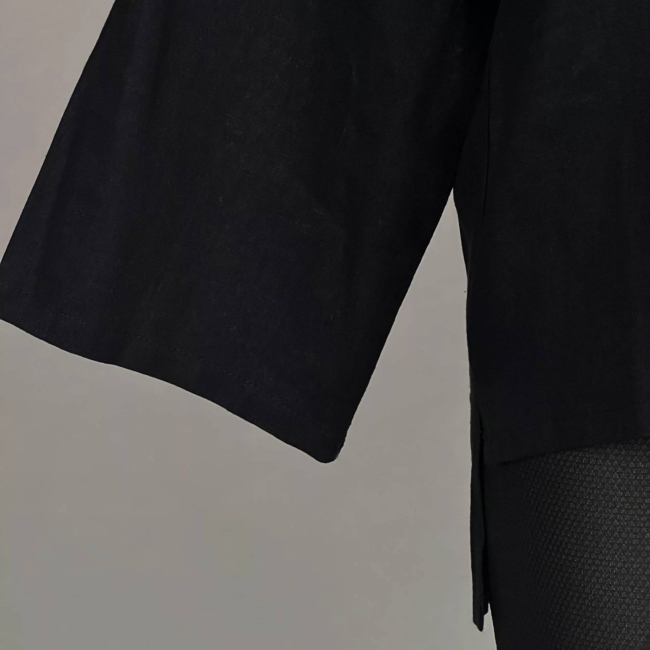 شومیز آستین بلند یقه برگردان زنانه مدل کلوش لینن کد AK1325 رنگ مشکی