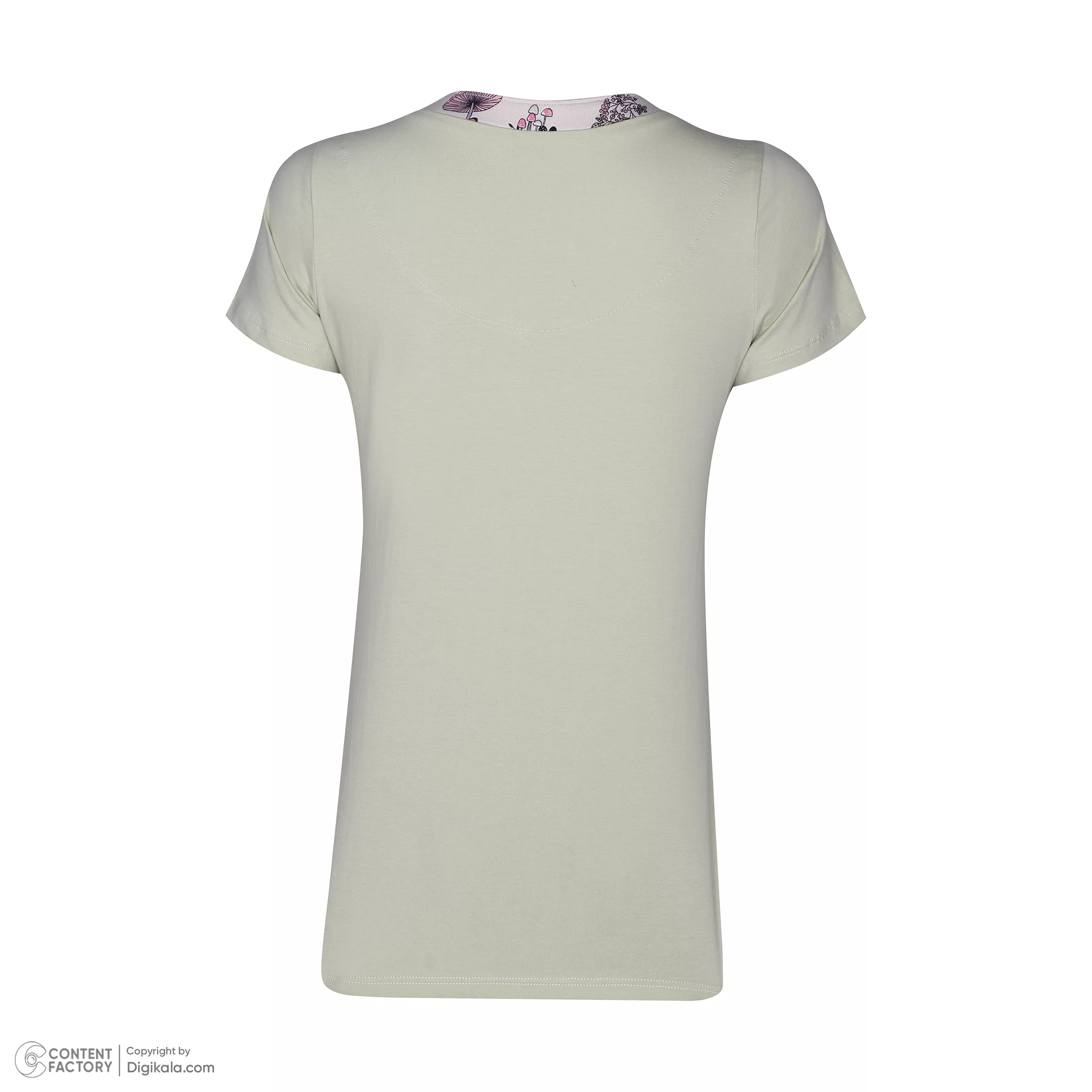 ست تی شرت آستین کوتاه و شلوارک زنانه ناربن مدل 15211133 رنگ سبز مغز پسته ای