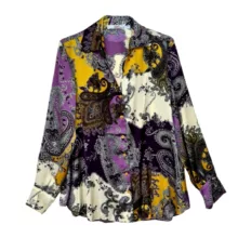 شومیز آستین بلند زنانه مدل پترن بته جقه کد ۶