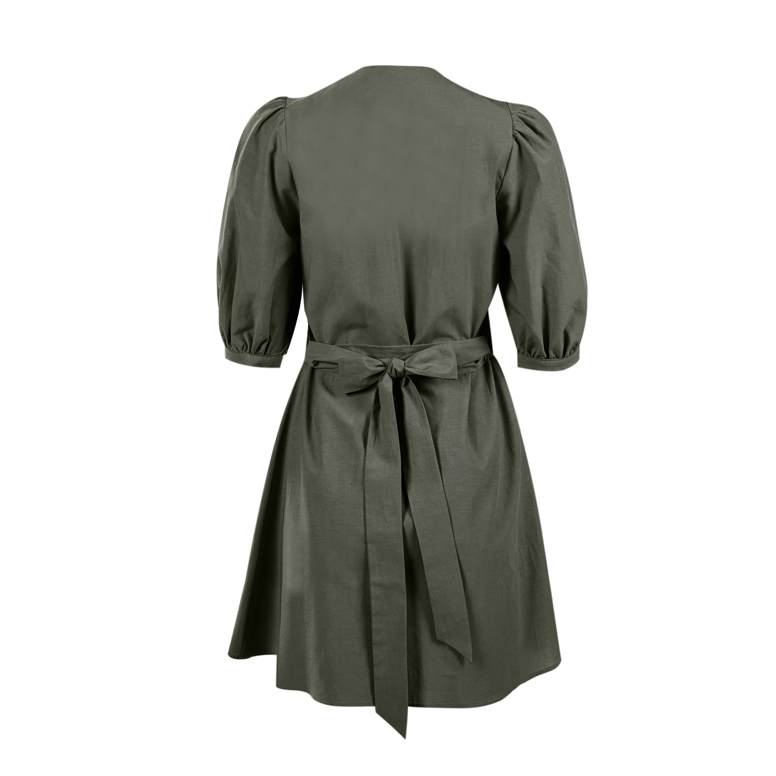 پیراهن یقه گرد زنانه سرژه مدل 206427 رنگ یشمی