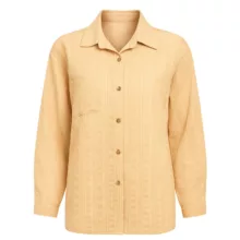 شومیز آستین بلند یقه ایستاده زنانه مدل نخی