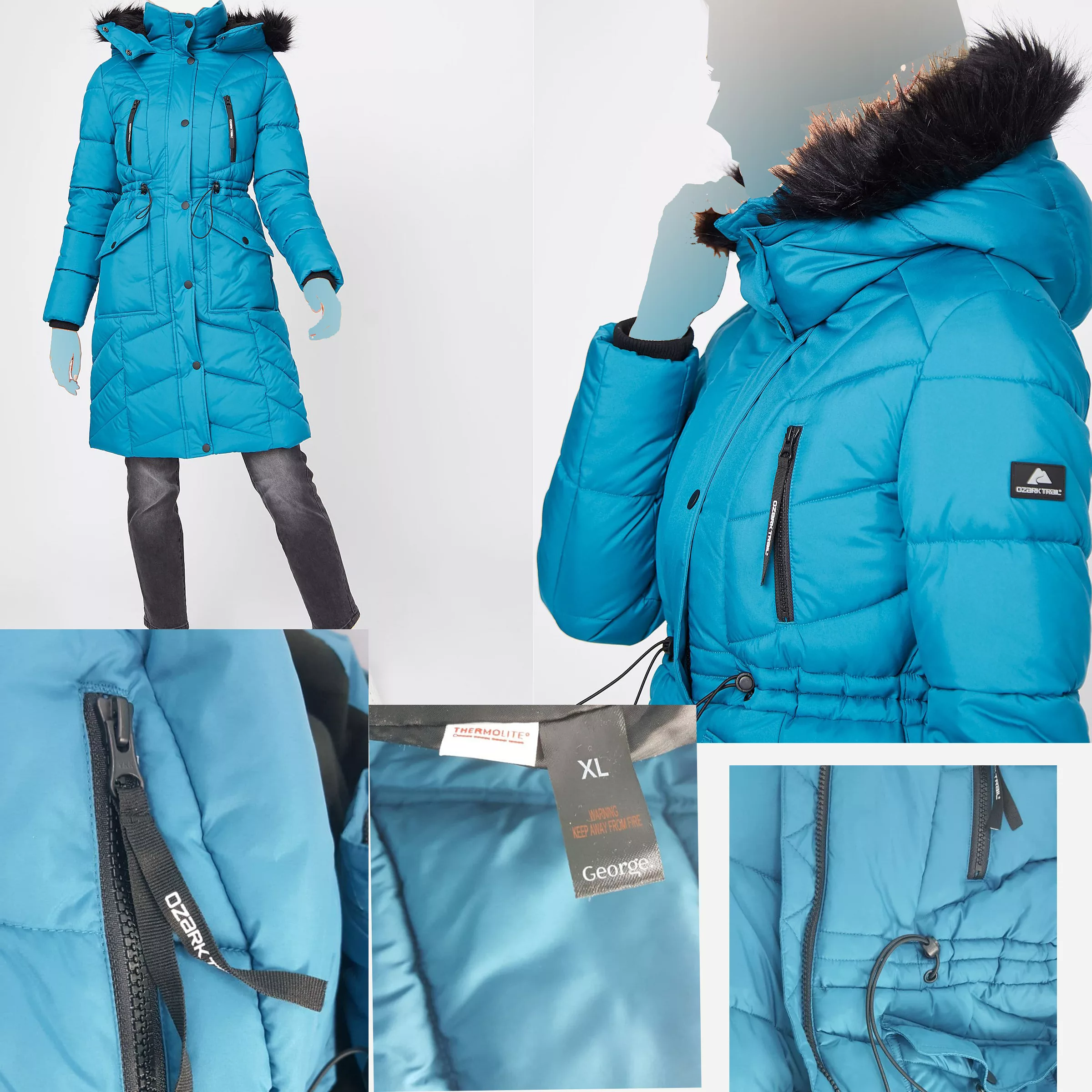 کاپشن زنانه جورج مدل Ozal Teal