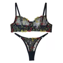 ست شورت و سوتین زنانه آرونا مدل پینترستی رنگ مشکی