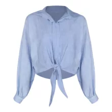 شومیز آستین بلند یقه هفت زنانه مدل نلین