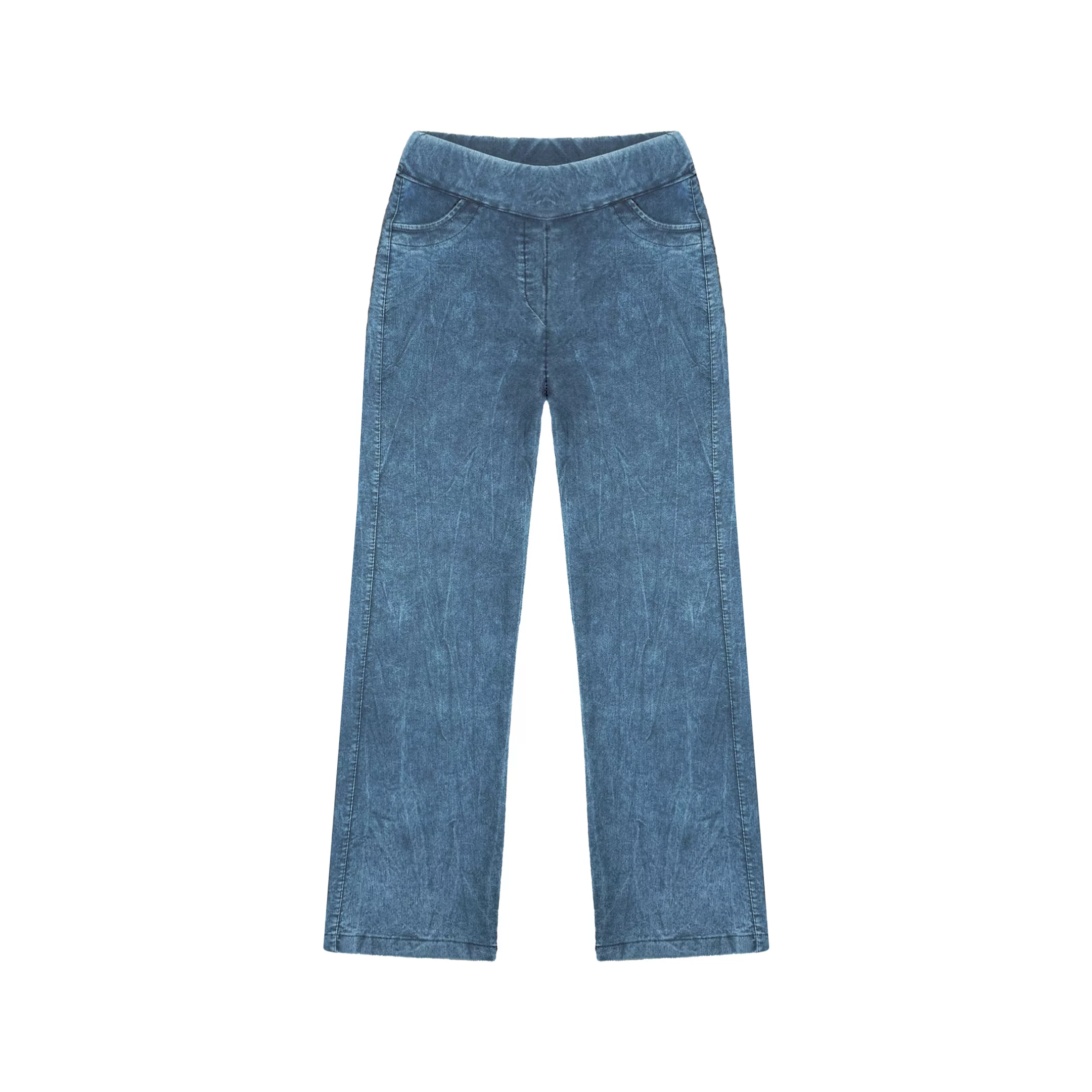 شلوار جین راسته زنانه مدل کشی رنگ آبی
