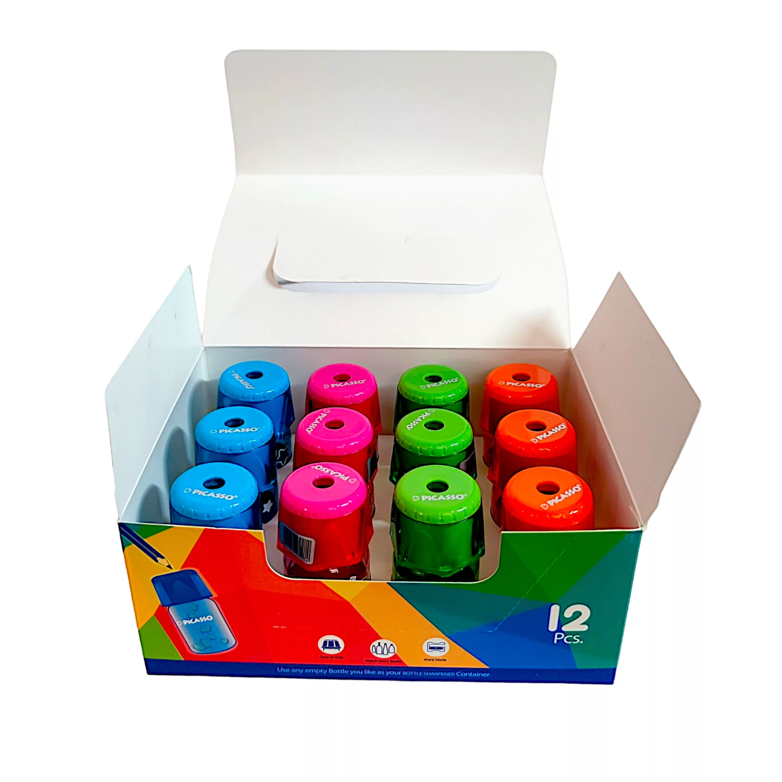 تراش پیکاسو مدل بطری کد 8733 بسته 12 عددی