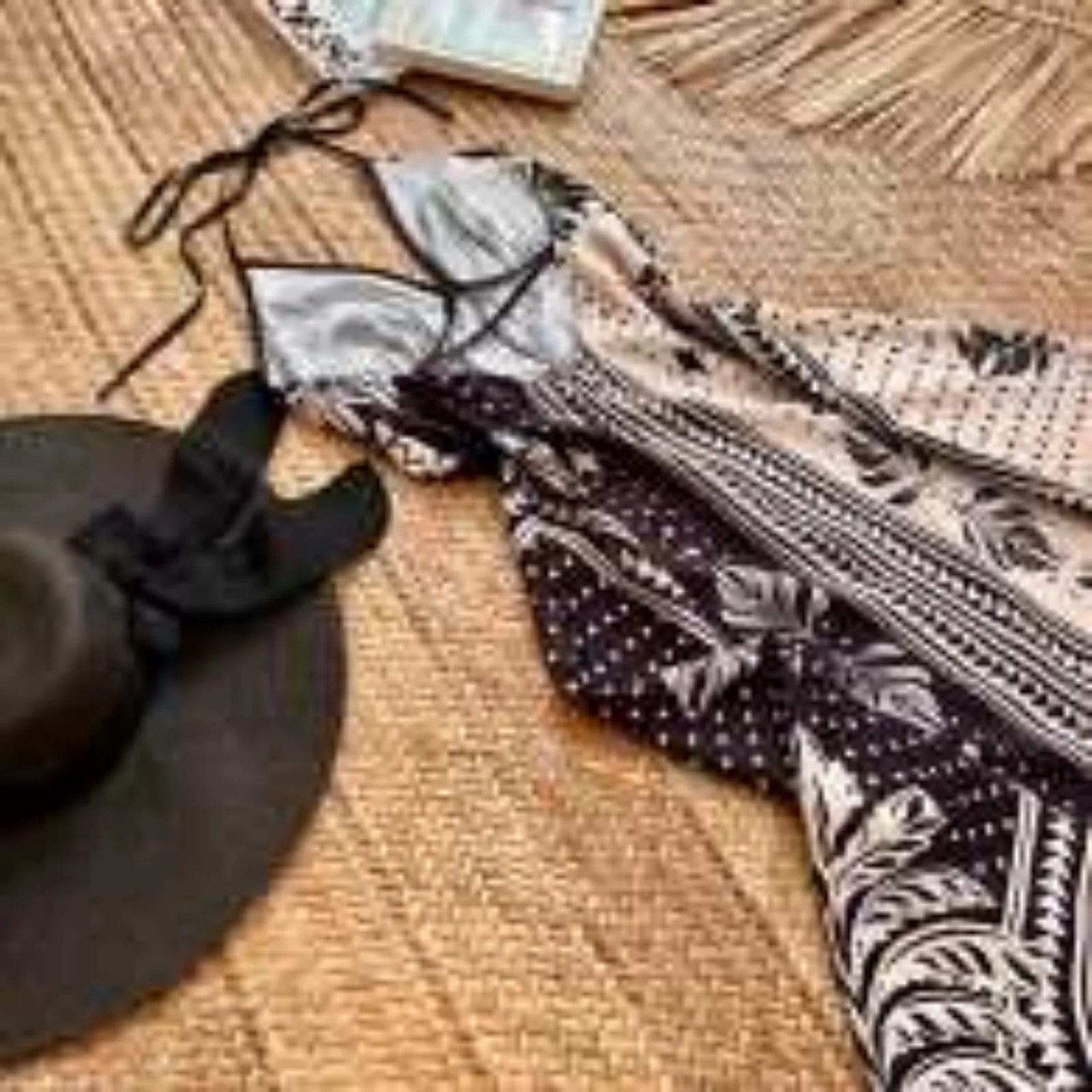 پیراهن ساحلی یقه هفت زنانه مدل 1939 رنگ مشکی