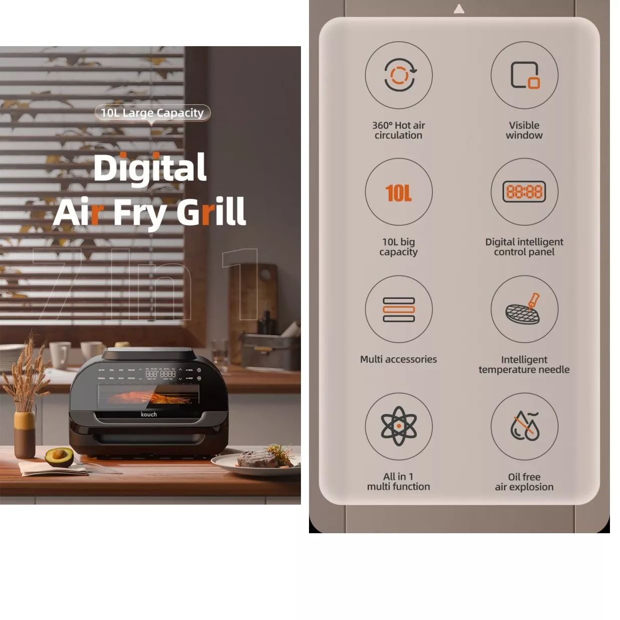 سرخ کن بدون روغن کوخ مدل KFG2160