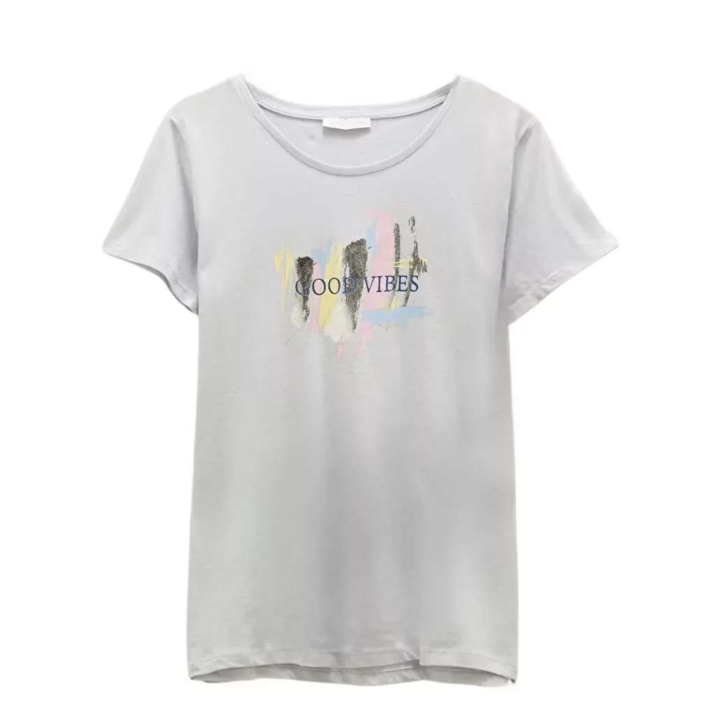 تی شرت آستین کوتاه زنانه ال سی وایکیکی مدل فیت اسلیم ضد باکتری