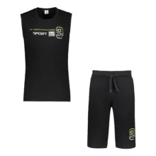 ست تاپ و شلوارک مردانه پندار مدل Sport 9 رنگ مشکی