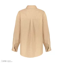 شومیز آستین بلند یقه برگردان زنانه برندس مدل Q04 رنگ کرم