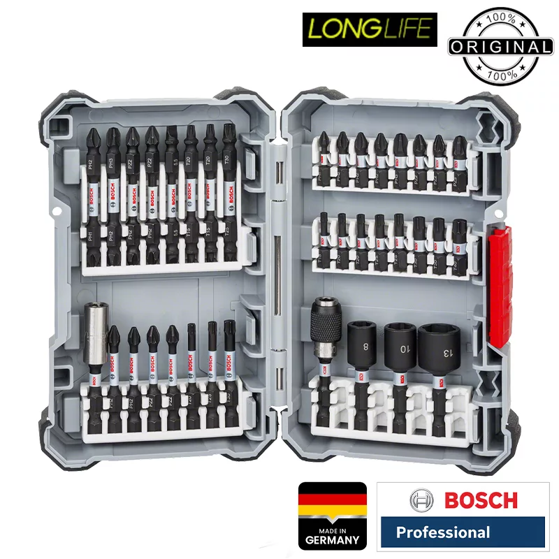 سرپیچ گوشتی بوش مدل فشار قوی مدل BOX 36 IMPACT CONTROL مجموعه 36 عددی