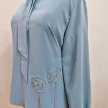 بلوز آستین بلند زنانه مدل کرواتی کد 135