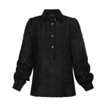 بلوز آستین بلند یقه برگردان زنانه مدل SB-SS-304450 رنگ مشکی