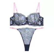 ست شورت و سوتین زنانه مدل  توری کد 100714ji