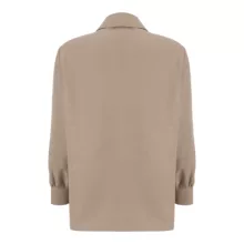 شومیز آستین بلند زنانه السانا مدل هوناز کد 217207 رنگ خاکی