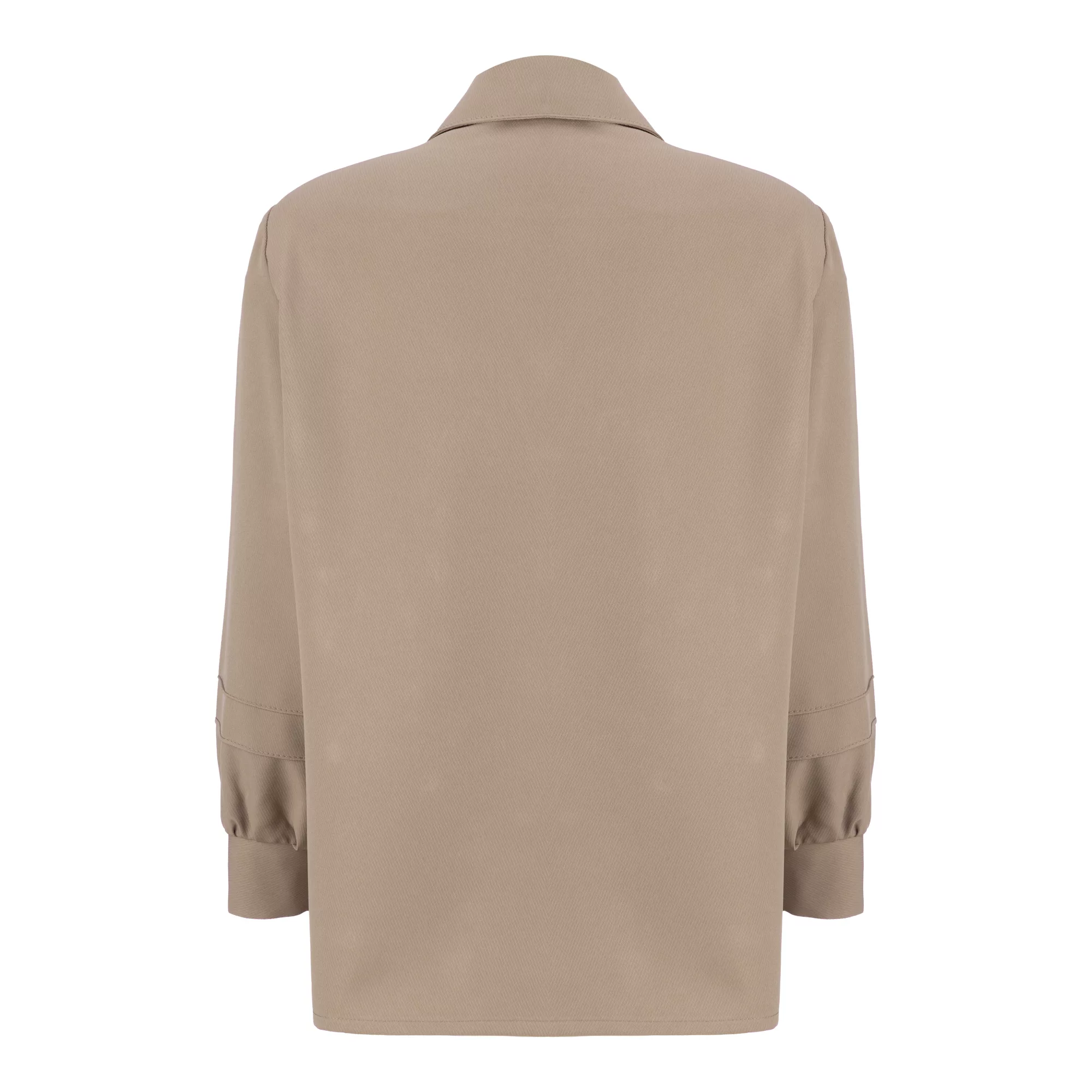 شومیز آستین بلند زنانه السانا مدل هوناز کد 217207 رنگ خاکی