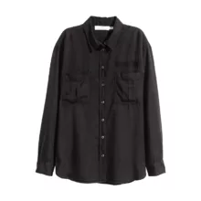 شومیز آستین بلند یقه برگردان زنانه مدل 033 رنگ مشکی