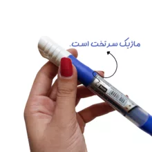 ماژیک وایت برد کرونا مدل تخت طرح شارژی به همراه یدک و تخته پاک کن مغناطیسی بسته 20 عددی