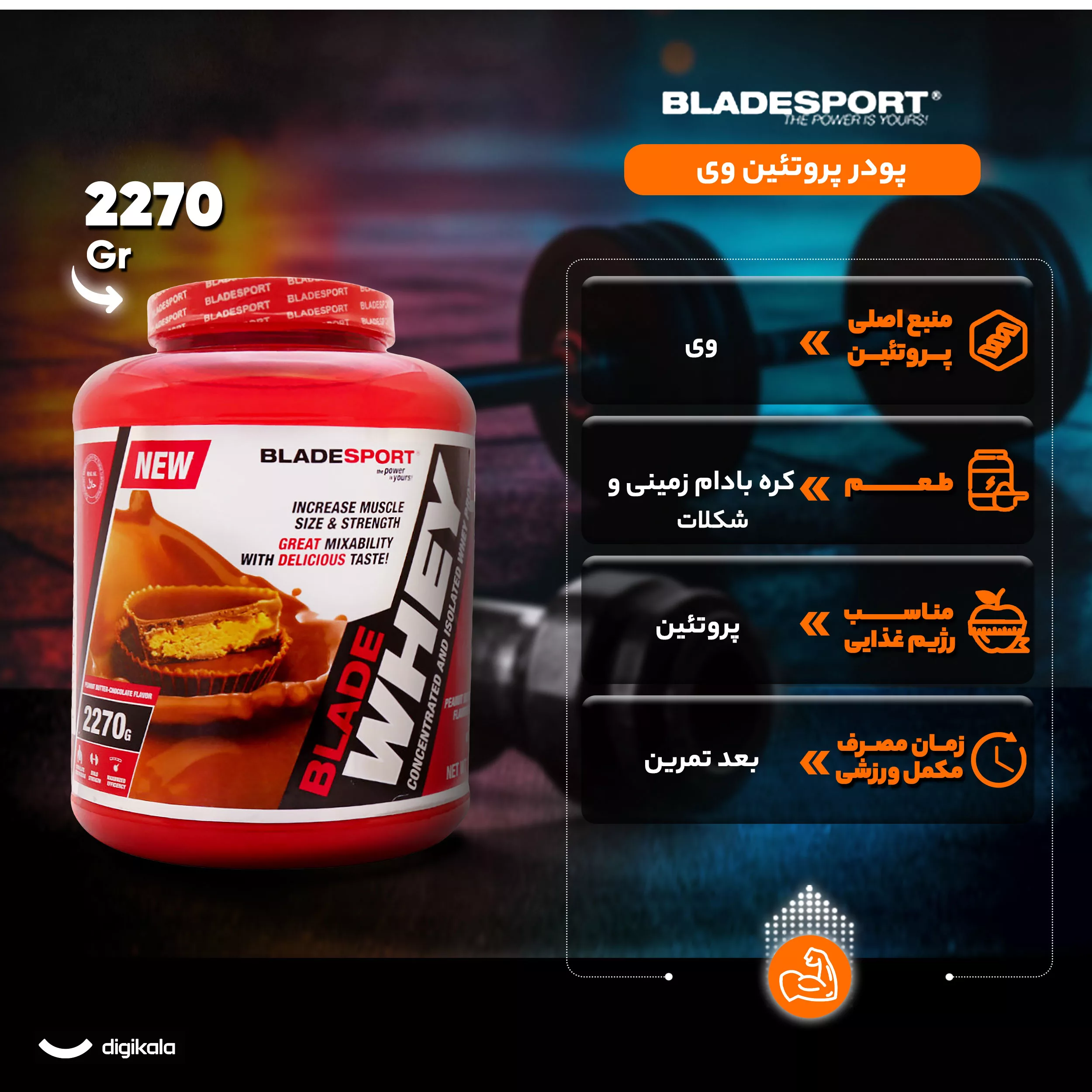 پودر پروتئین وی بلید اسپرت - 2270 گرم