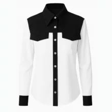 شومیز آستین بلند یقه برگردان زنانه مدل 06