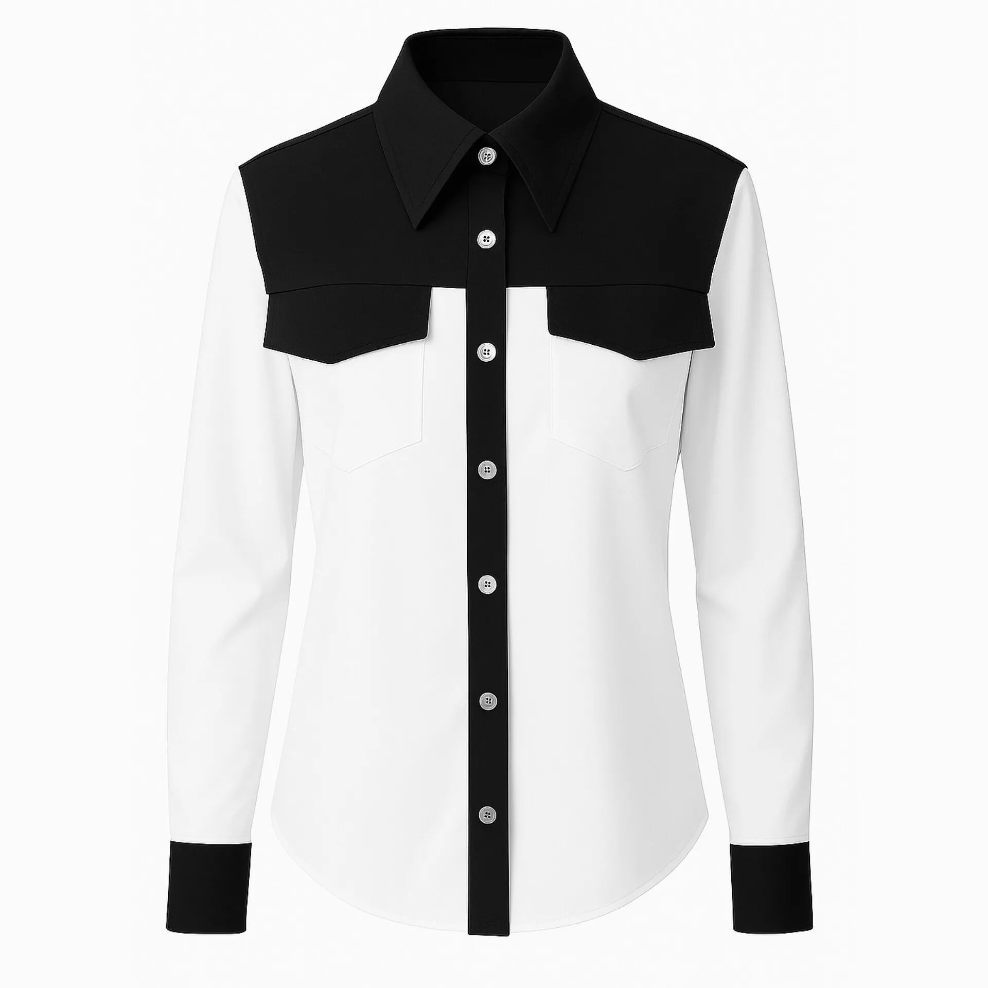 شومیز آستین بلند یقه برگردان زنانه مدل 06