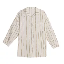 شومیز آستین بلند یقه برگردان زنانه مدل F41 رنگ کرم