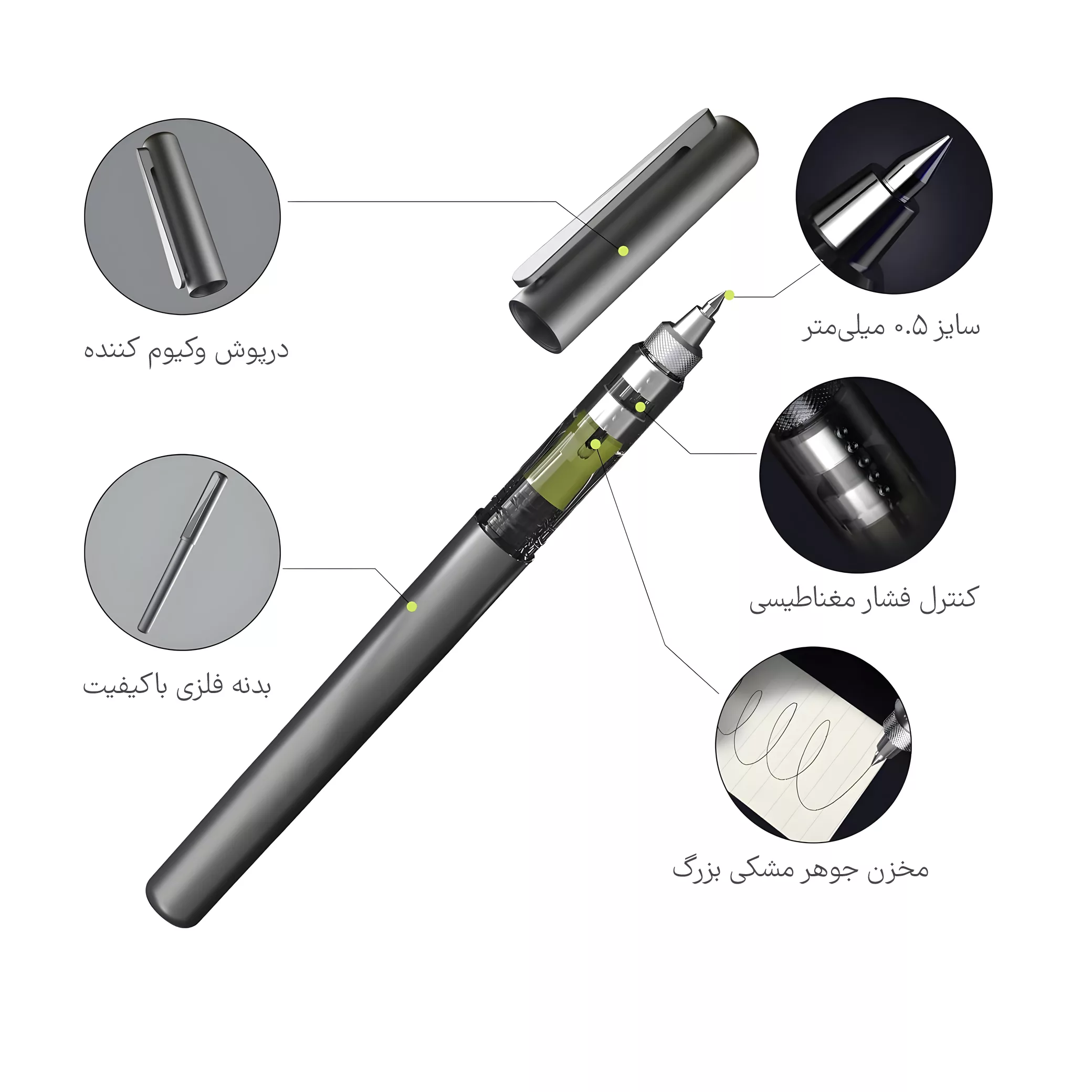 روان نویس 0.5 میلی متری ام اند جی مدل MAGNETER