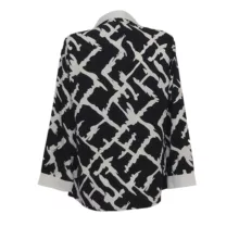 شومیز آستین بلند یقه برگردان زنانه مدل 8578 رنگ مشکی