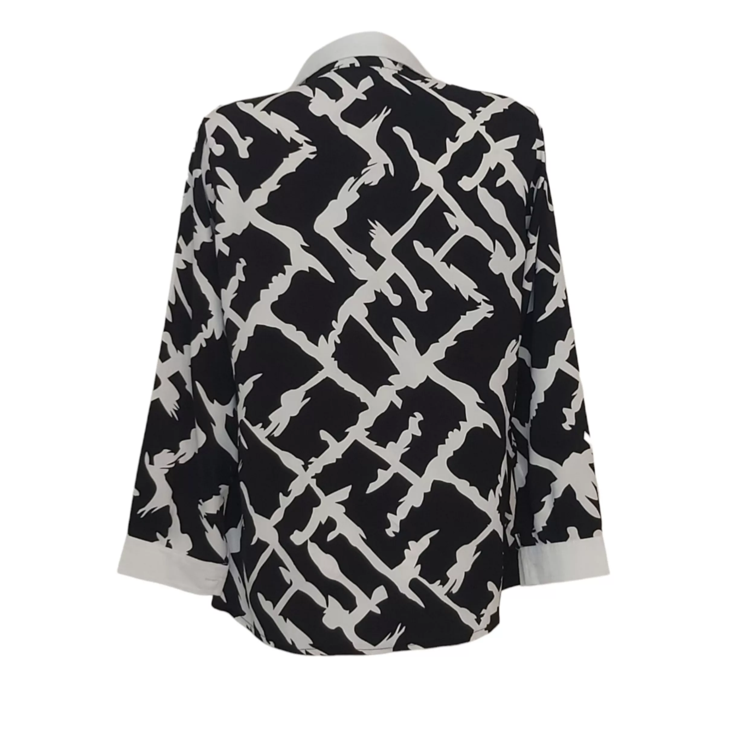 شومیز آستین بلند یقه برگردان زنانه مدل 8578 رنگ مشکی