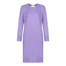 پیراهن یقه گرد زنانه ال سی وایکیکی مدل TURK404 رنگ یاسی