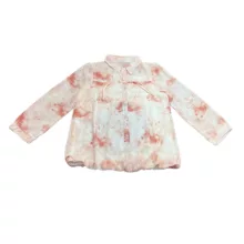 شومیز آستین بلند یقه برگردان زنانه مدل WMQ رنگ گلبهی