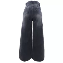 شلوار جین بگ زنانه کد 20117 رنگ زغالی