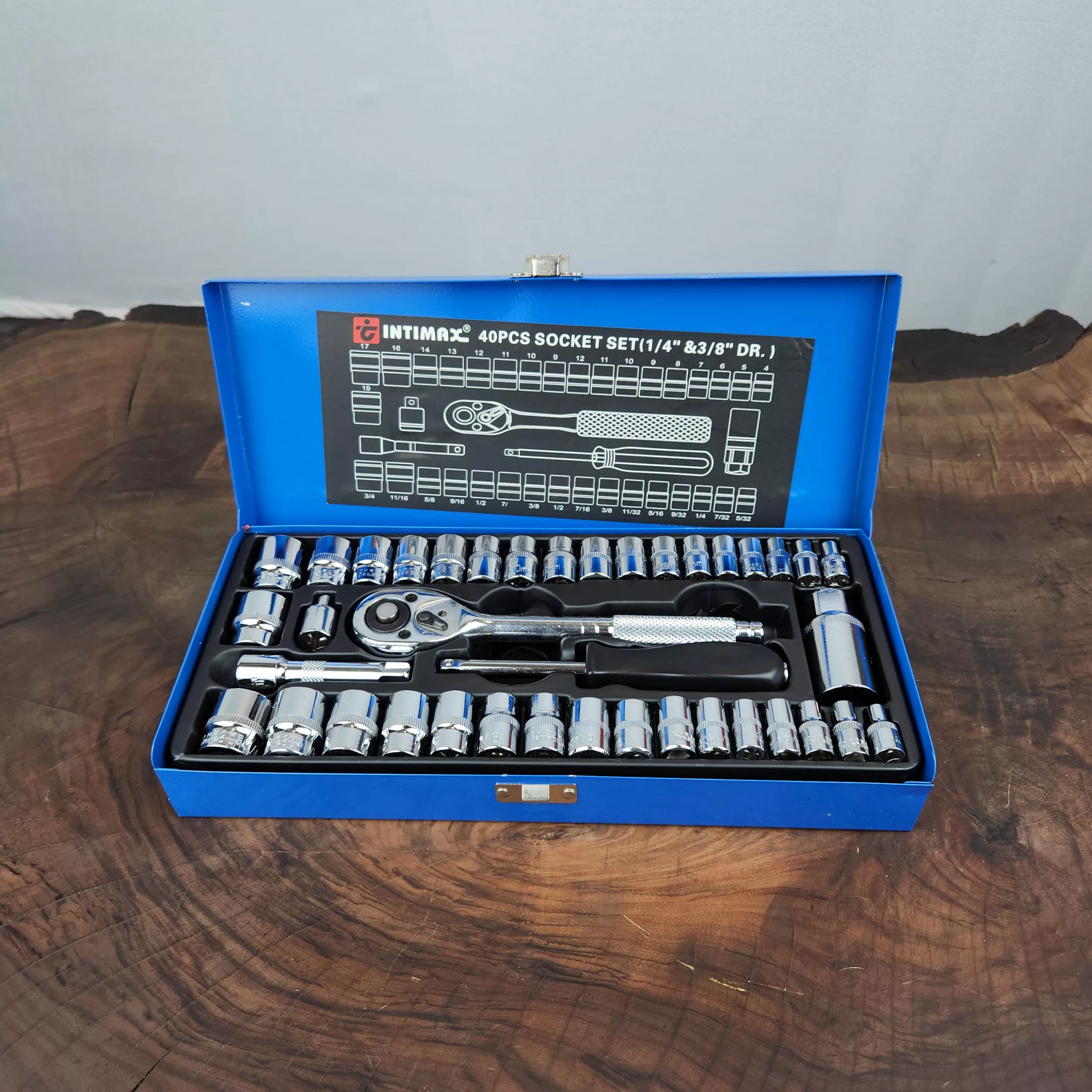 آچار بکس جعبه فلزی اینتیمکث کد 40PC مجموعه 40 عددی