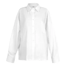 شومیز آستین بلند زنانه رخت استور مدل breezy رنگ سفید