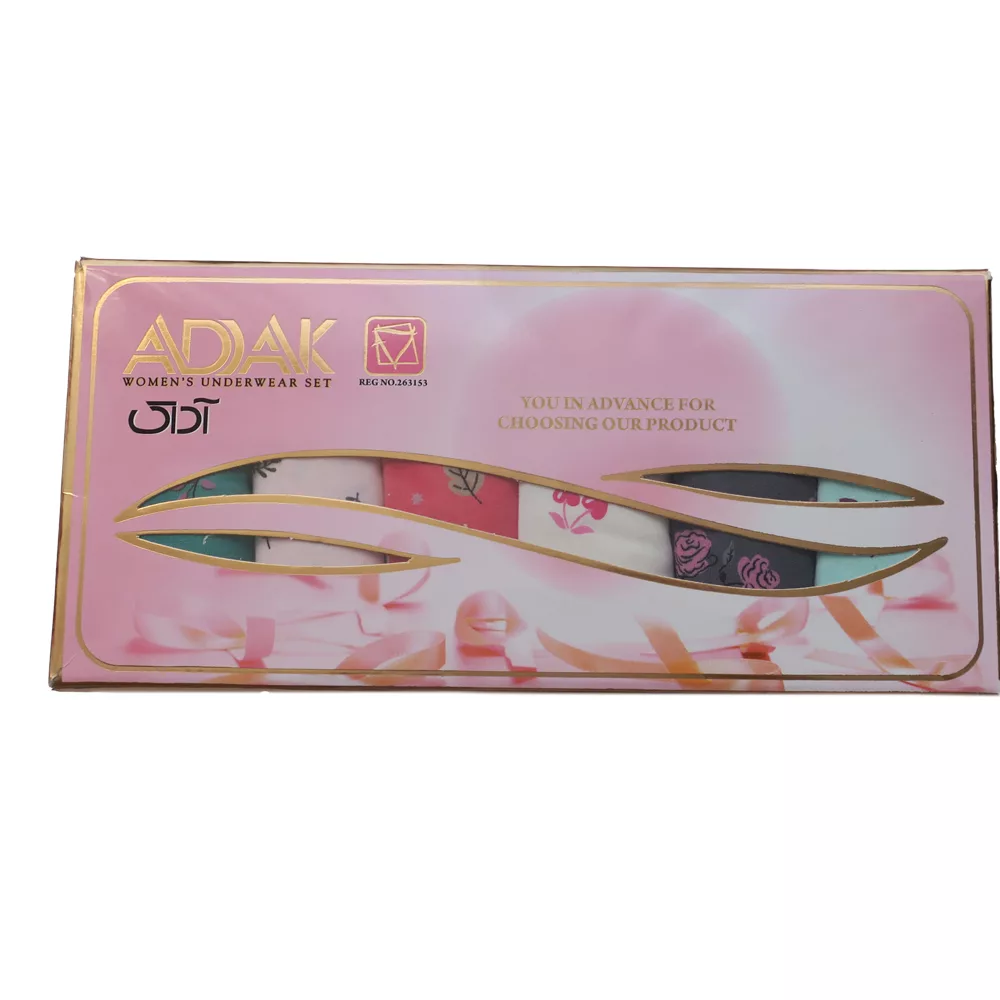 شورت زنانه آداک مدل نخی جعبه ای مجموعه 6 عددی