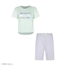 ست تی شرت و شلوارک زنانه لوینت مدل پاستیلی