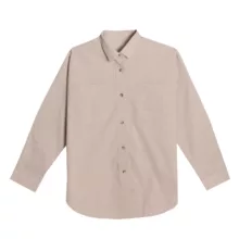 شومیز آستین بلند یقه برگردان زنانه مدل ffl2 رنگ کرمی