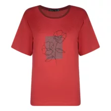 تی‌شرت آستین سه ربع زنانه باینت مدل 815-3 رنگ آجری