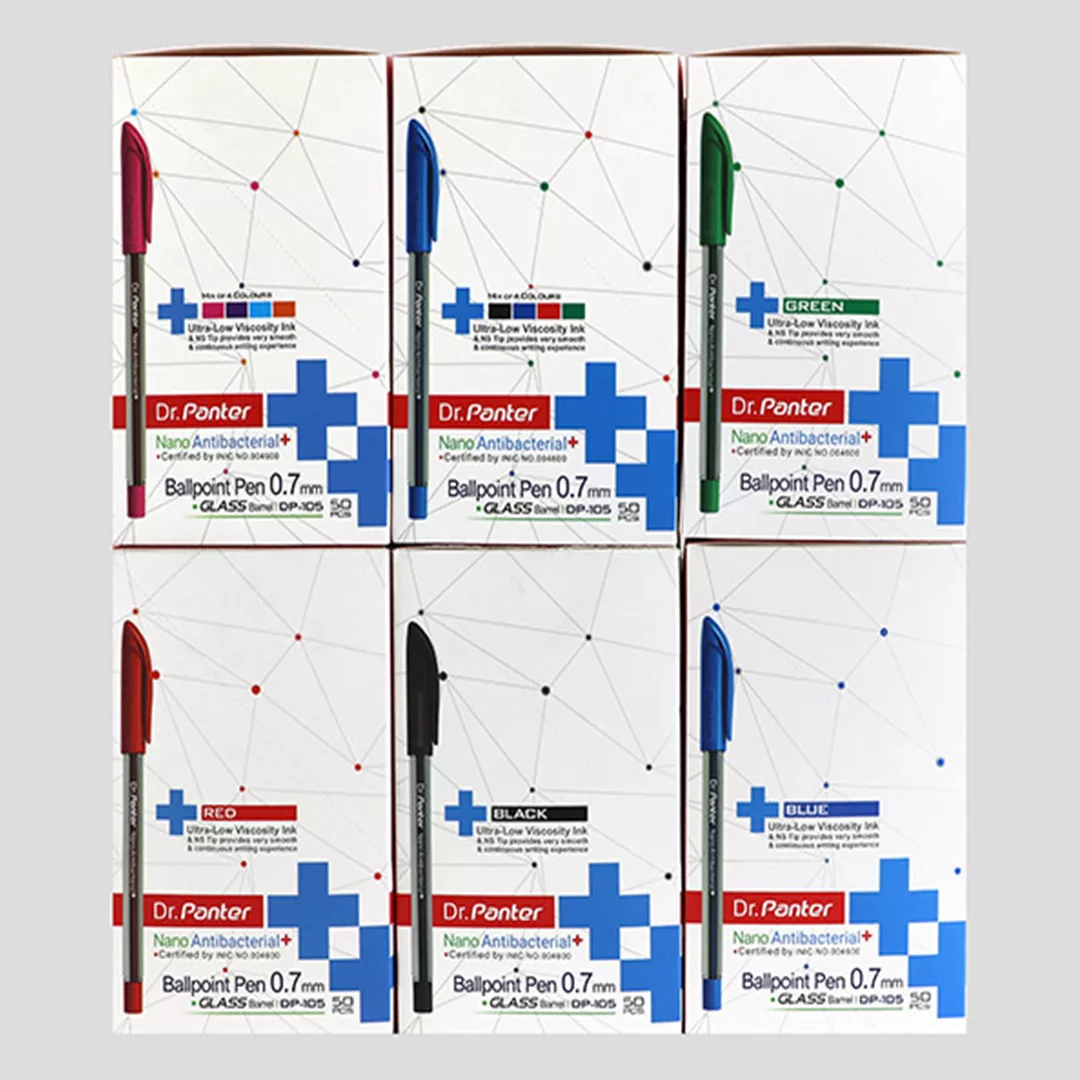 خودکار پنتر مدل نانو آنتی باکتریال DP-105 بسته 50 عددی