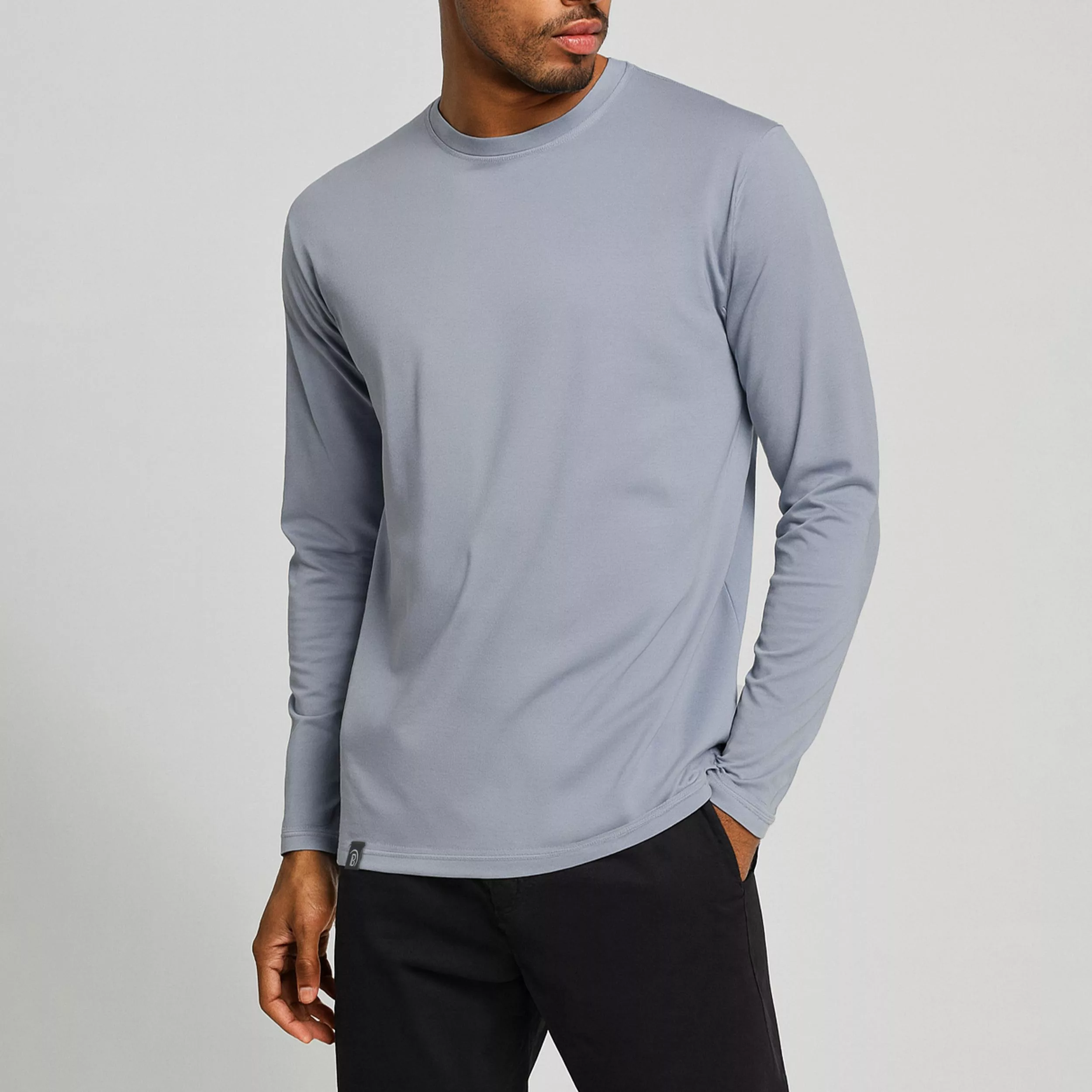 تی شرت آستین بلند مردانه باینت مدل 513-21 رنگ آبی روشن