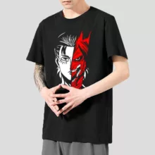 تی شرت آستین کوتاه مردانه مدل انیمه ای اتک ان تایتان