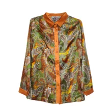 شومیز آستین بلند زنانه مدل پترن بته جقه کد ۱